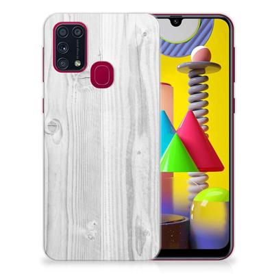 Samsung Galaxy M31 | Bumper Hoesje | White Wood