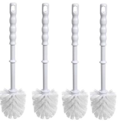WC/Toiletborstel los - 4x - kunststof - wit - D7,5 x H35 cm - badkamer