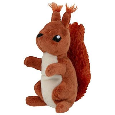 Nature Planet Knuffeldier eekhoorn - zachte pluche stof - veel details - rood - 13 cm