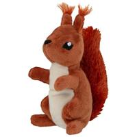 Nature Planet Knuffeldier eekhoorn - zachte pluche stof - veel details - rood - 13 cm