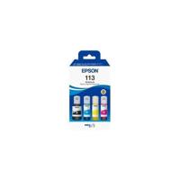 Multipack van 4 inktflessen - EPSON - EcoTank 113 - Zwart - Geel - Cyaan - Magenta