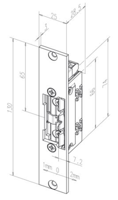 Effeff 138.63 ProFix® 2 Elektrische inbouw deuropener type 138 | spanningsloos ontgrendeld | met diode | met schootsignalering | 12V= | DIN links en