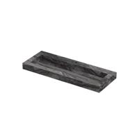 INK Pitch Wastafel keramische slab centraal met drain en front en side skirts 1 kraangat 120x45x9 Venice brown glossy