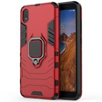 PC + TPU schokbestendige beschermende case voor Xiaomi Redmi 7A met magnetische ring houder (rood)
