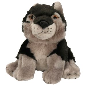 Zwarte wolven knuffels 18 cm knuffeldieren   -