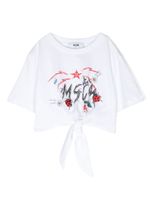 MSGM Kids t-shirt à logo imprimé - Blanc - thumbnail