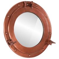 VidaXL Wandspiegel patrijspoort ø38 cm aluminium en glas VidaXL Wandspiegel patrijspoort ø38 cm aluminium en glas