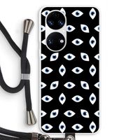 Eyes pattern: Huawei P50 Transparant Hoesje met koord Eyes pattern: Huawei P50 Transparant Hoesje met koord