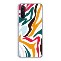 Colored Zebra: Oppo A91 Transparant Hoesje