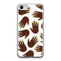 Hands dark: iPhone 8 Transparant Hoesje