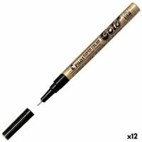Permanente markeerstift Pilot Gouden (12 Stuks)