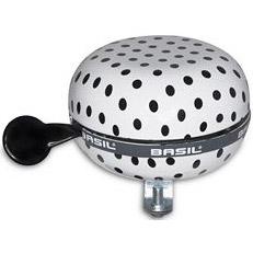Basil polkadot - fietsbel - wit / zwart