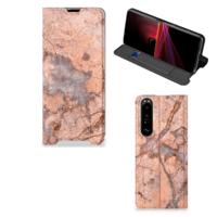 Sony Xperia 1 III | Standcase | Marmer Oranje