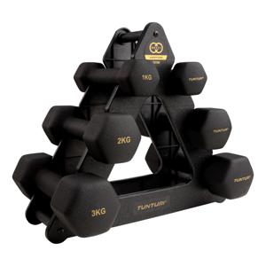 Tunturi Centuri Dumbbell Set | Met Opbergrek | Neopreen l 1 t/m 3 kg