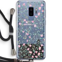 Sierlijke bloemen: Samsung Galaxy S9 Plus Transparant Hoesje met koord
