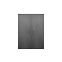 Kolomkast Sanicare Q6/Q14 2-Deurs Soft-Closing Chromen Greep 90x67x32 cm Grey-Wood Sanicare - thumbnail