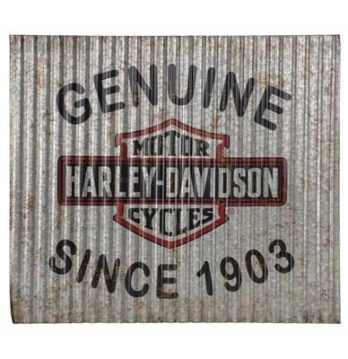 Harley-Davidson Genuine Since 1903 Gegolfd Metalen Bord LAATSTE STUKS
