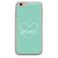 Forever heart pastel: iPhone 6 Plus / 6S Plus Transparant Hoesje