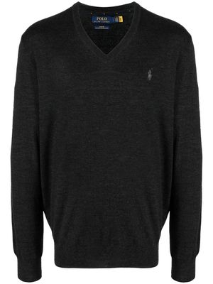 Polo Ralph Lauren pull à logo brodé - Gris