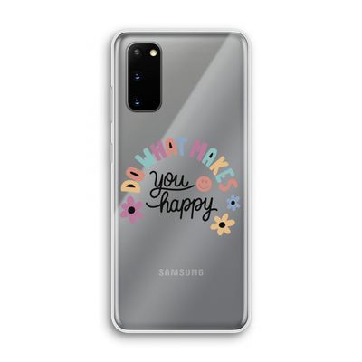 Happy days: Samsung Galaxy S20 Transparant Hoesje