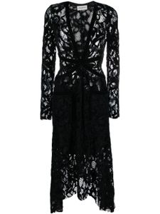 Sonia Rykiel robe asymétrique à coupe mi-longue - Noir