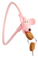 PexKids Siliconen fietsslot flappie de waakhond 10 x 58 cm - roze