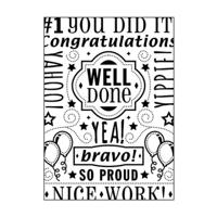 Vaessen Creative • embossing folder congratulations
