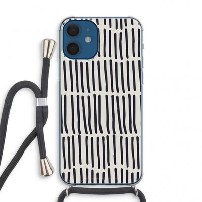 Moroccan stripes: iPhone 12 mini Transparant Hoesje met koord