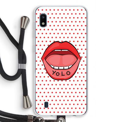 Yolo Denise: Samsung Galaxy A10 Transparant Hoesje met koord