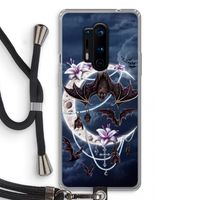Vleermuizen Maan: OnePlus 8 Pro Transparant Hoesje met koord