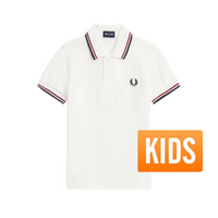 Fred Perry - My First Fred Perry Baby Polo Shirt - Wit/ Rood/ Navy