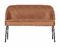 WOOOD Eetkamerbank 'Vogue' Leder, kleur Cognac