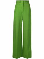 Casablanca pantalon évasé à taille haute - Vert