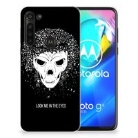 Silicone Back Case Motorola Moto G8 Power Skull Hair