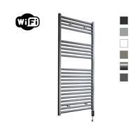 Sanicare HVW electrische WifiRadiator - 111.8x45cm - Gunmetal met thermostaat zwart - rechtsonder HRRWZ 451118/M - thumbnail