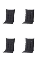 Kussen hoog 50x123 Rib zwart (4 stuks) Madison - Madison