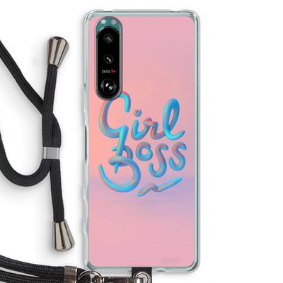 Girl boss: Sony Xperia 5 III Transparant Hoesje met koord