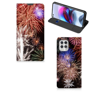 Motorola Moto G100 Hippe Standcase Vuurwerk