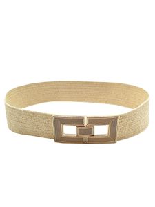 Riem Stretch Gesp Vierkant Beige