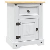 Nachtkastje 53x39x67 cm Mexicaans grenenhout Corona-stijl wit