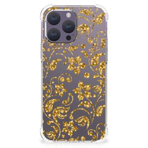 iPhone 15 Pro Max Case Gouden Bloemen