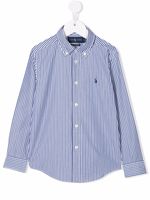 Ralph Lauren Kids chemise à rayures - Bleu - thumbnail