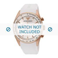 Horlogeband Armani AR5979 Rubber Wit 23mm - thumbnail