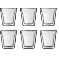 BODUM CANTEEN Set van 6 dubbelwandige glazen 0,1 l transparant