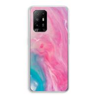 Roze explosie: Oppo A94 5G Transparant Hoesje