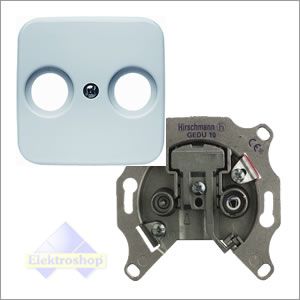 Busch-Jaeger antennecontactdoos EDC1000 met inzetplaat creme