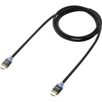 SpeaKa Professional SP-7870464 HDMI-kabel HDMI Aansluitkabel HDMI-A-stekker, HDMI-A-stekker 2.00 m Zwart 4K UHD, Audio Return Channel (ARC), Gesleeved, Met LED - thumbnail