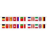 Europese landen vlaggetjes slinger/vlaggenlijn - 2x stuks - 5 meter