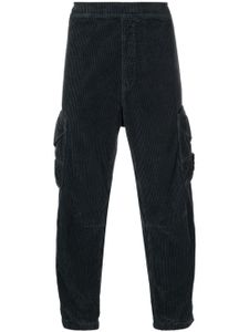 Stone Island pantalon cargo côtelé à logo appliqué - Gris