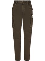 Dolce & Gabbana pantalon cargo à patch logo - Marron